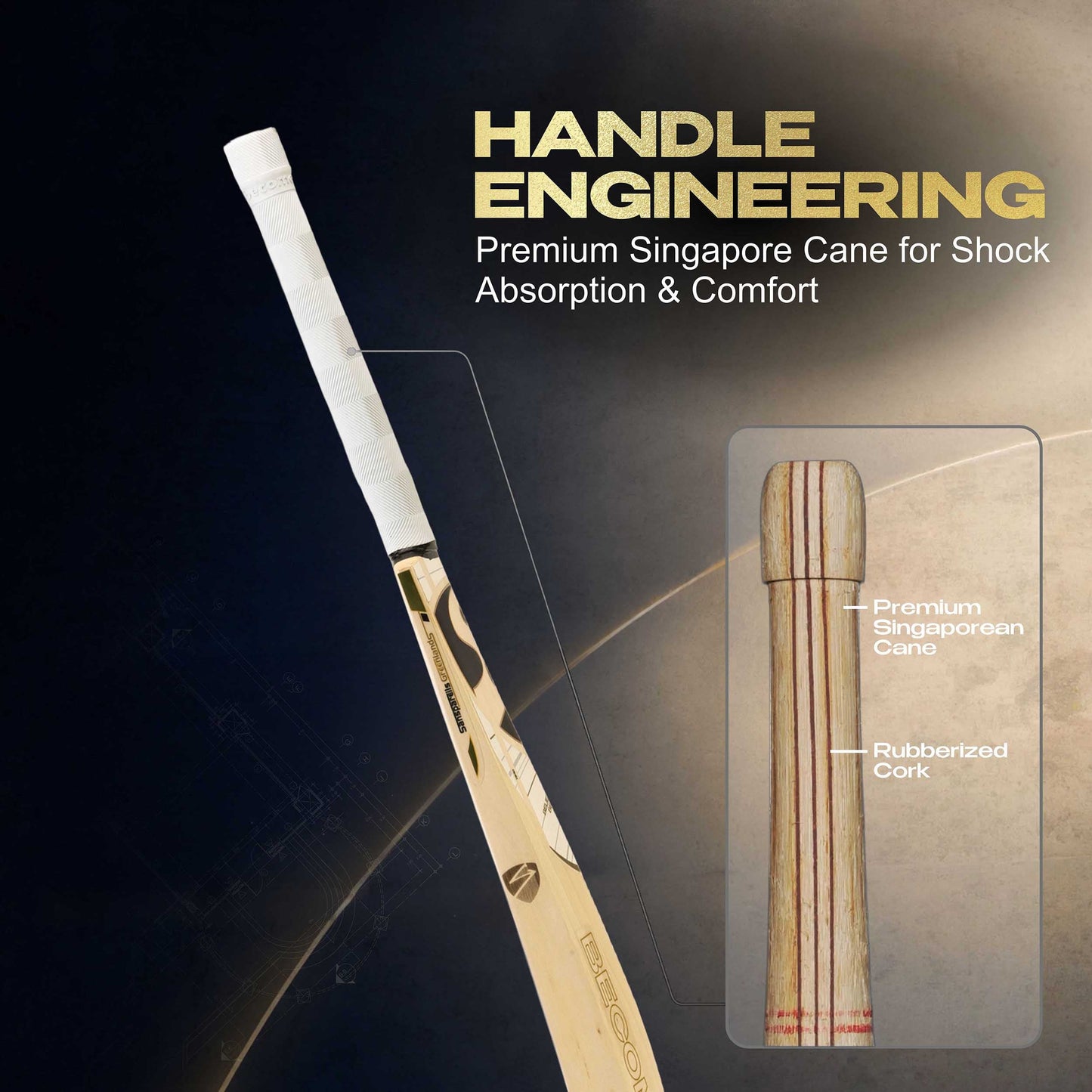 SG SM 18 English Willow Cricket Bat | Premium Professional Cricket Bat JR SPORTING GOODS INC