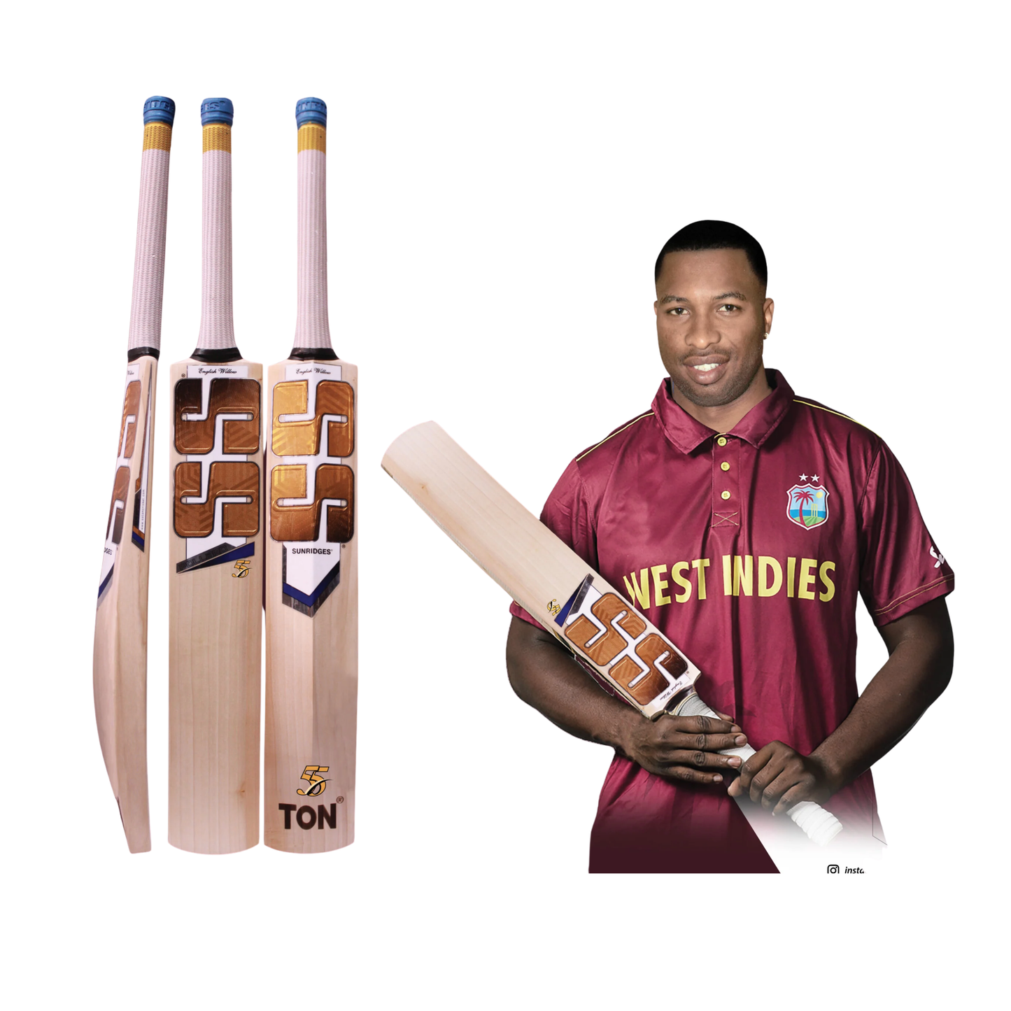 SS Kieron Pollard Player Edition English Willow Cricket Bat – SH | Ultimate Power Hitting Bat JR SPORTING GOODS INC