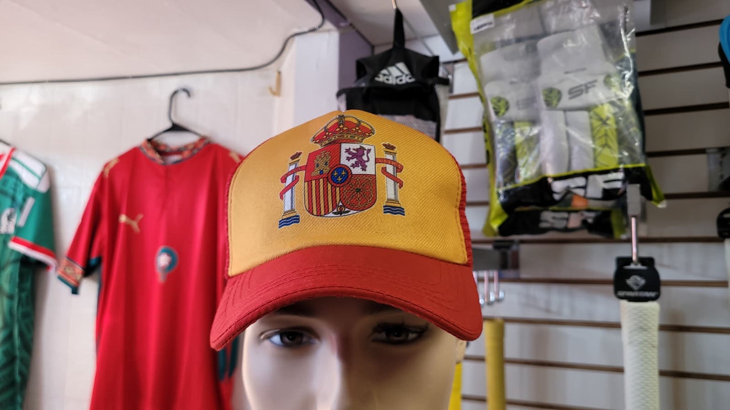 Spain National Team Trucker Baseball Cap | Spain Flag Adjustable Snapback Hat | Red & Yellow Soccer Fan Cap JR SPORTING GOODS INC