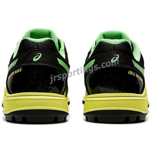 ASICS Gel Peake Cricket Rubber Shoes – Black & Lime | High Grip & GEL Cushioning