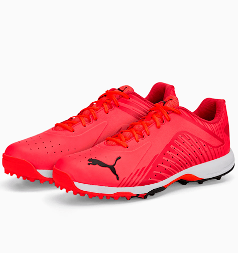 PUMA 22 FH FIERY CORAL/BLACK/POPPY RED CRICKET RUBBER SHOES - UK 12 / US 13 jrsportinggoods.com