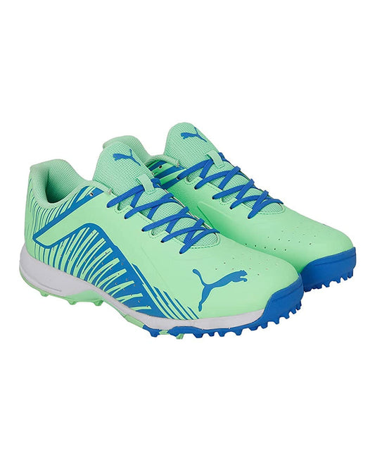 PUMA 22 FH Elektro Green/Bluemazing/White Cricket Rubber Shoes – Lightweight Performance Footwear JR SPORTING GOODS INC