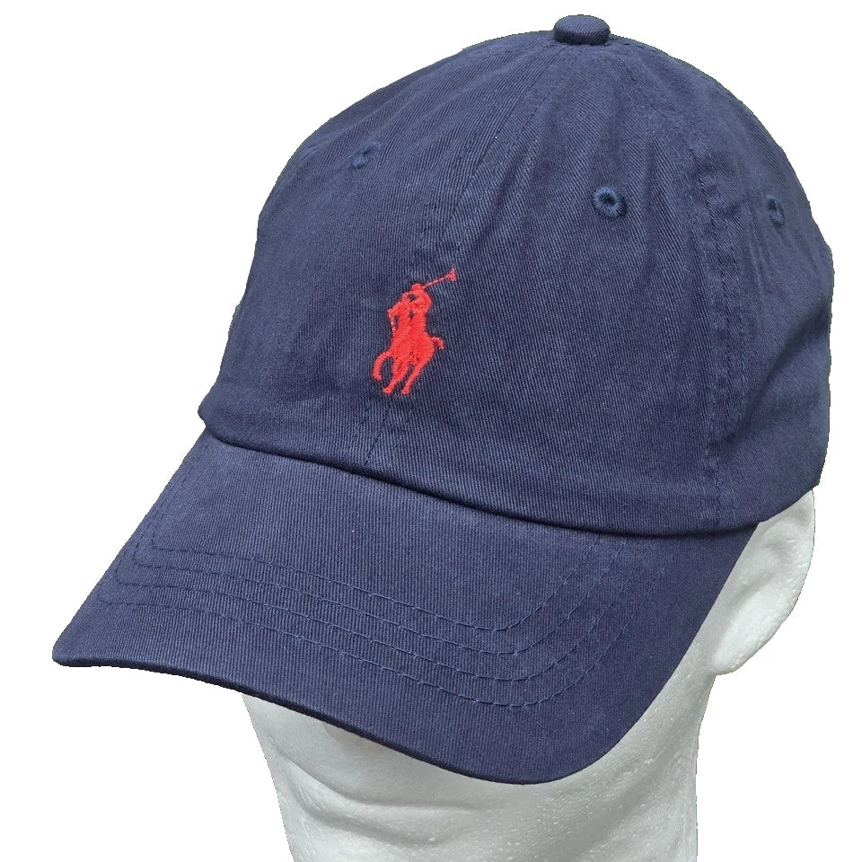 Polo Ralph Lauren Men's Cotton Chino Adjustable Ball Cap – Navy Blue JR SPORTING GOODS INC