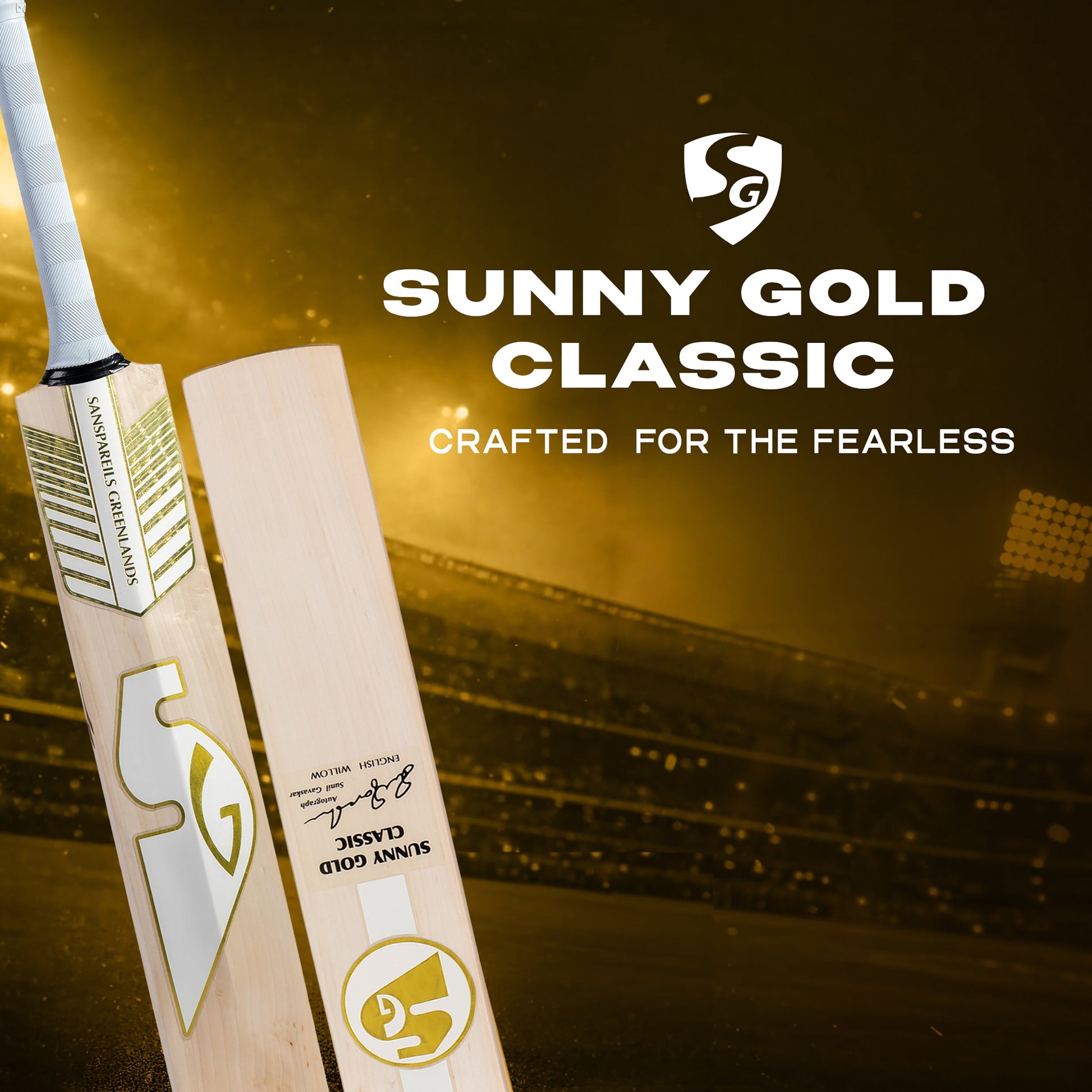 SG Sunny Gold Classic English Willow Cricket Bat 2026 | Premium Grade Cricket Bat for Men JR SPORTING GOODS INC