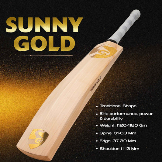 SG Sunny Gold® Finest Grade 2 English Willow Cricket Bat 2026 | Leather Ball Match Bat JR SPORTING GOODS INC