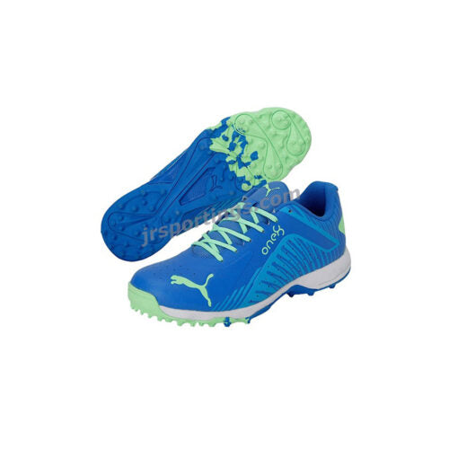 PUMA 22 FH VK Bluemazing/Elektro Green Cricket Rubber Shoes – High Performance Cricket Footwear JR SPORTING GOODS INC