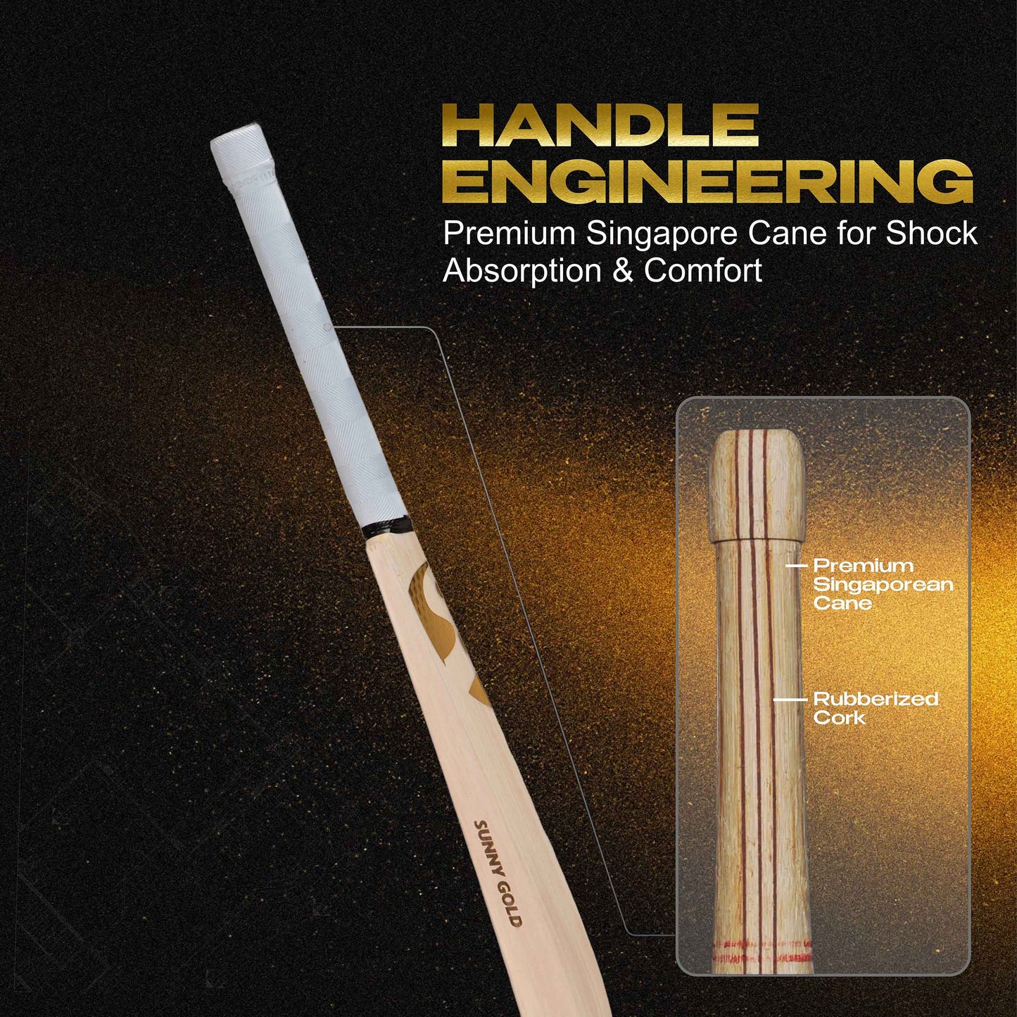 SG Sunny Gold® Finest Grade 2 English Willow Cricket Bat 2026 | Leather Ball Match Bat JR SPORTING GOODS INC