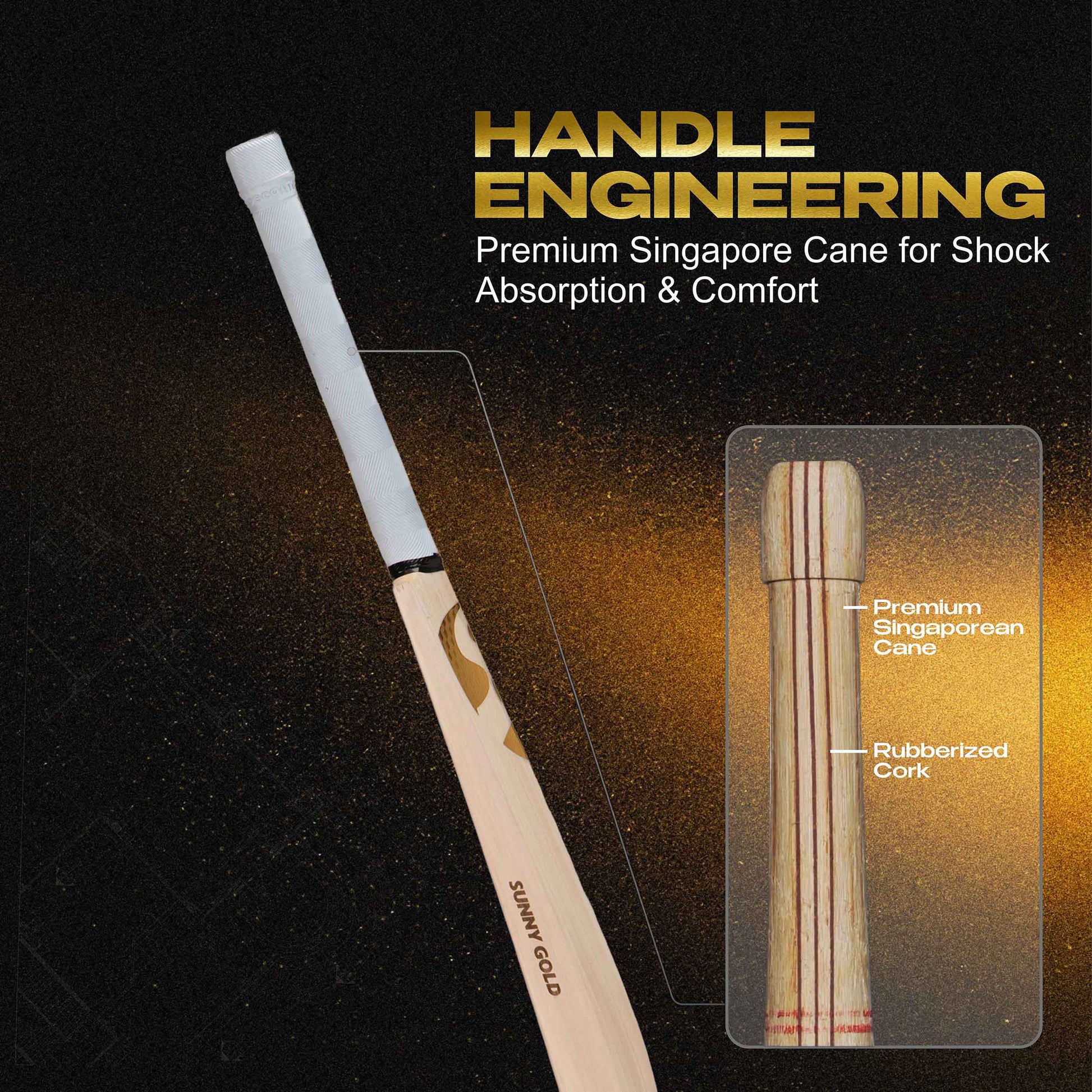 SG Sunny Gold® Finest Grade 2 English Willow Cricket Bat 2026 | Leather Ball Match Bat JR SPORTING GOODS INC