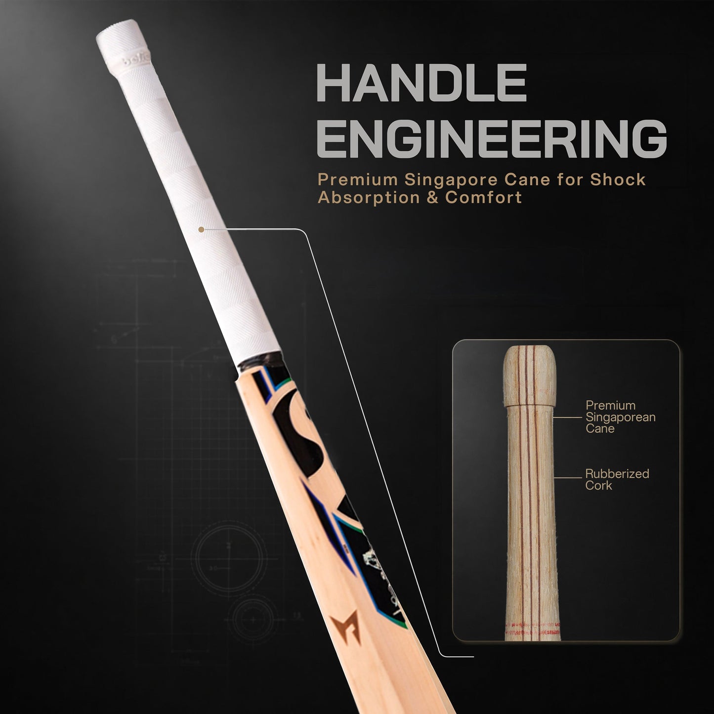 SG HP 33 English Willow Cricket Bat | Premium Professional Cricket Bat JR SPORTING GOODS INC