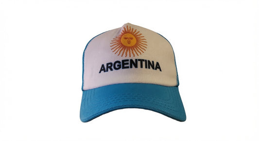Argentina National Team Trucker Baseball Cap | Argentina Flag Adjustable Snapback Hat | Sky Blue & White Soccer Fan Cap JR SPORTING GOODS INC