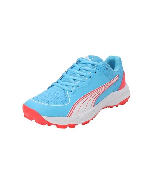 PUMA 24 FH Rubber Cricket Shoes Luminous Blue Puma White – Dual Color Grip & Comfort 2026 jrsportinggoods.com