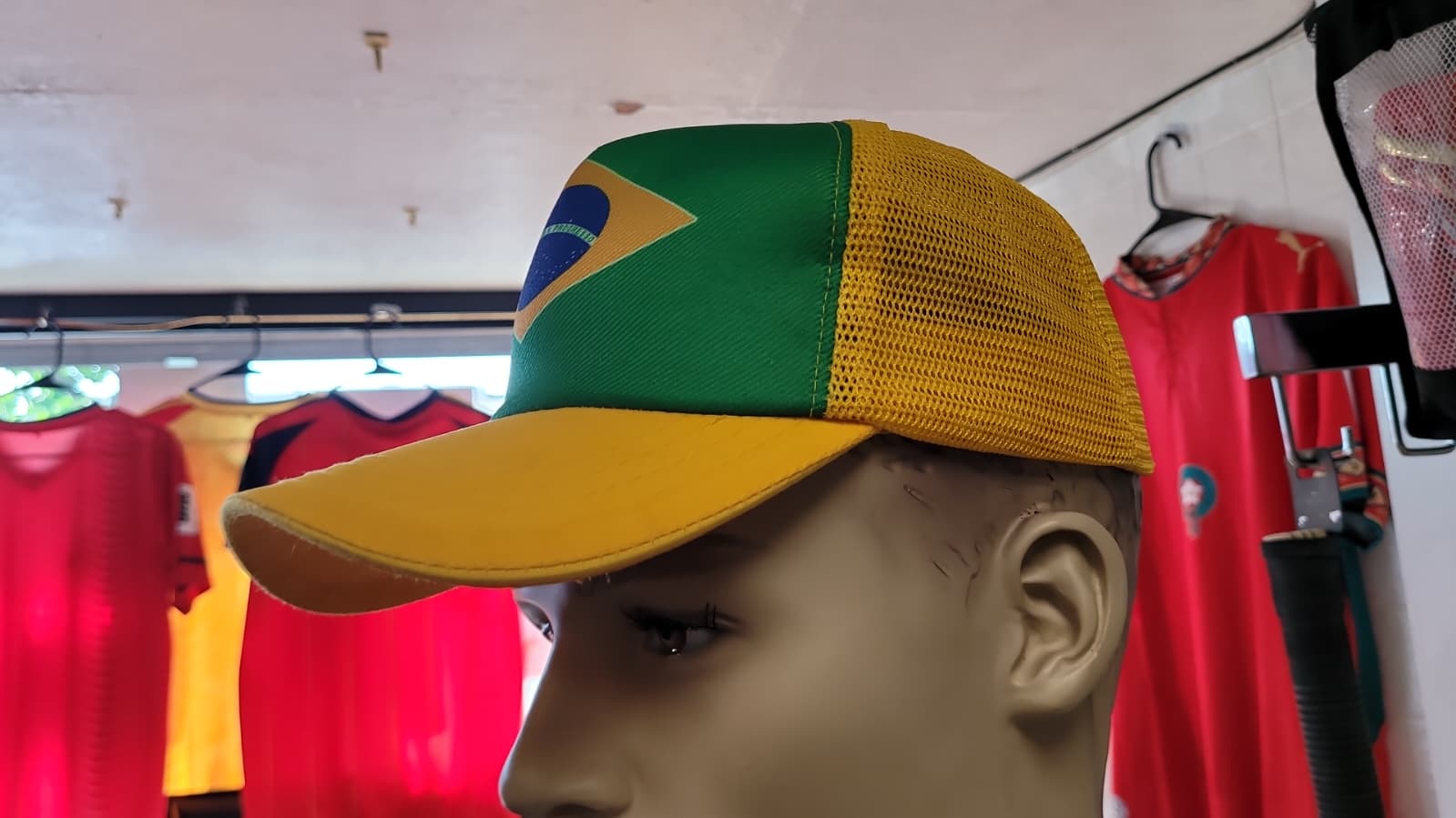Brazil National Team Trucker Baseball Cap | Brazil Flag Adjustable Snapback Hat | Yellow Green Soccer Fan Cap JR SPORTING GOODS INC