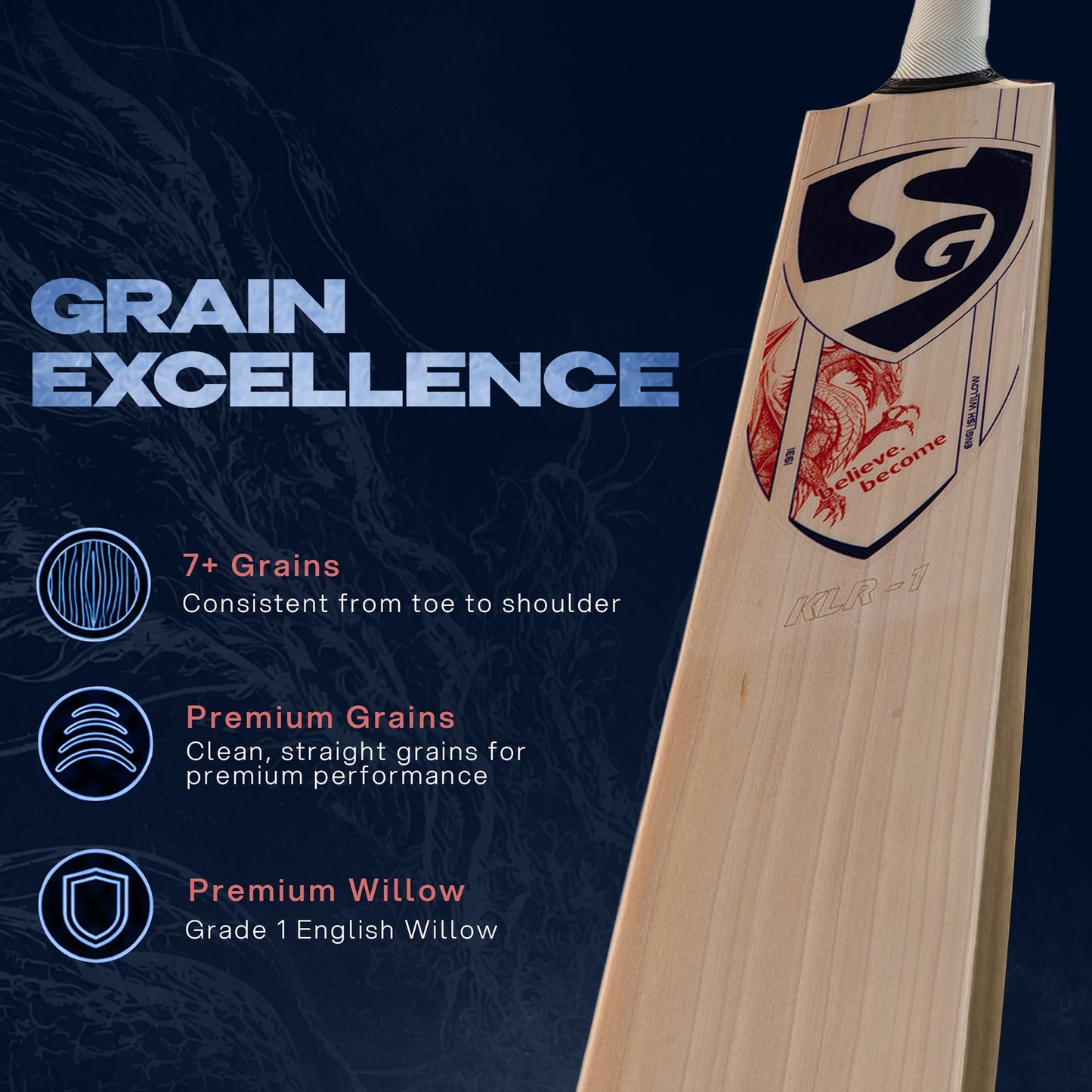 SG KL Rahul KLR 1 English Willow Cricket Bat 2026 – Elite Match Grade Cricket Bat JR SPORTING GOODS INC