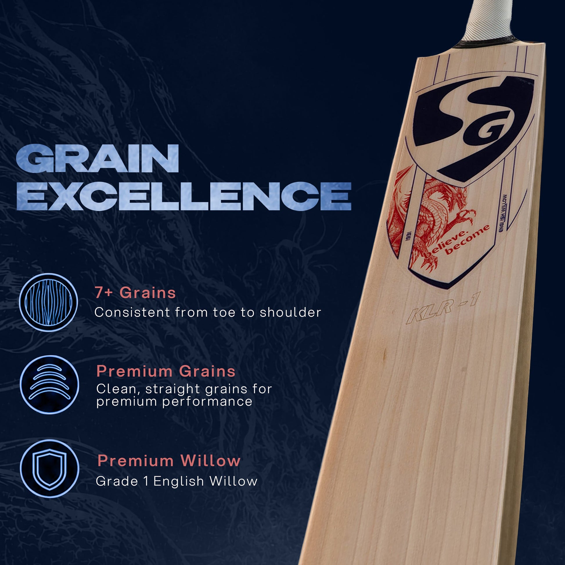 SG KL Rahul KLR 1 English Willow Cricket Bat 2026 – Elite Match Grade Cricket Bat JR SPORTING GOODS INC