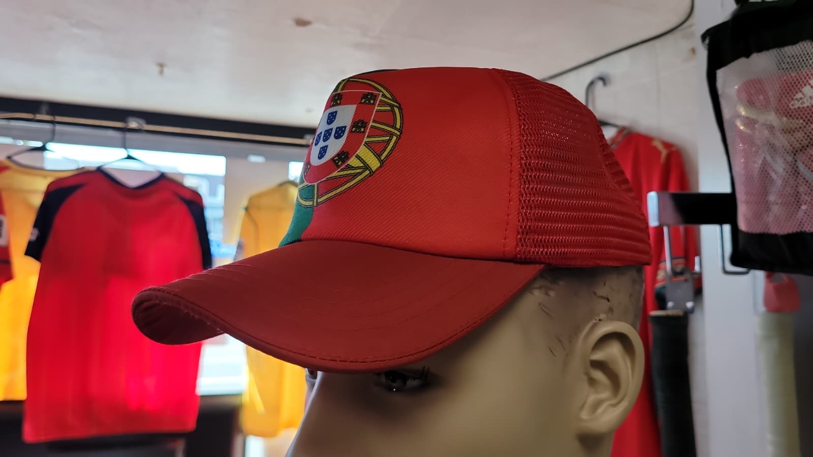 Portugal National Team Trucker Baseball Cap | Portugal Flag Adjustable Snapback Hat | Red & Green Soccer Fan Cap JR SPORTING GOODS INC