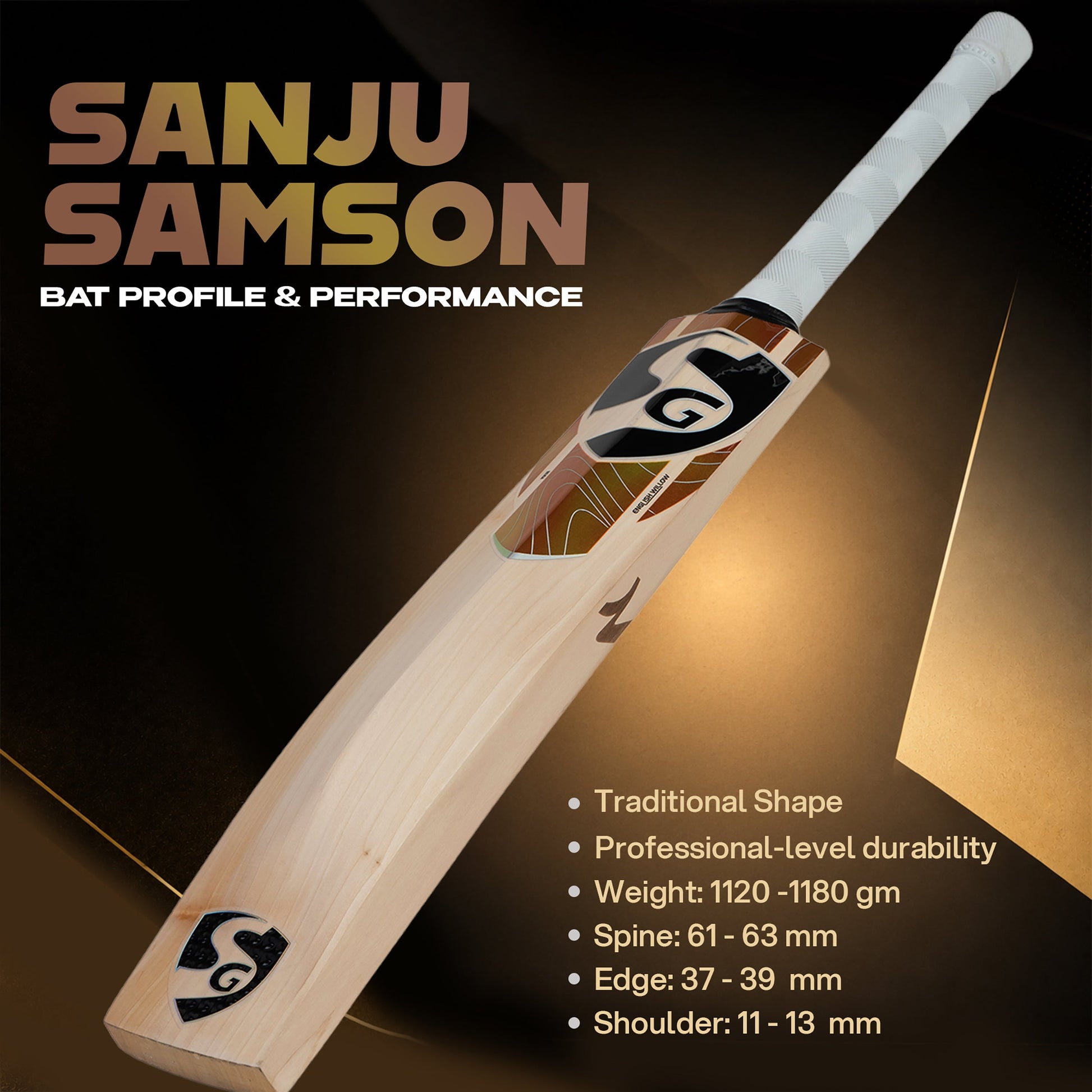 SG Sanju 14 English Willow Cricket Bat | Premium Professional Cricket Bat JR SPORTING GOODS INC