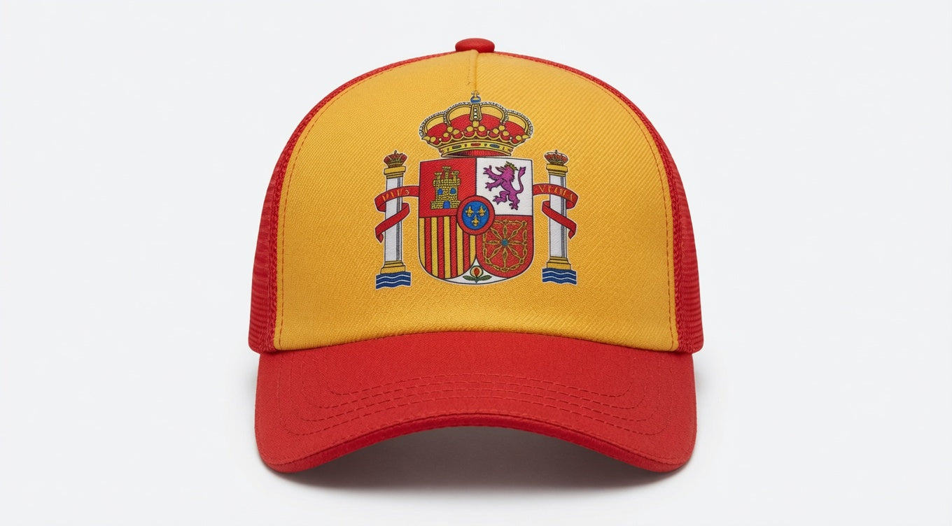 Spain National Team Trucker Baseball Cap | Spain Flag Adjustable Snapback Hat | Red & Yellow Soccer Fan Cap JR SPORTING GOODS INC