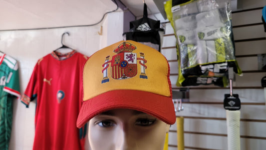 Spain National Team Trucker Baseball Cap | Spain Flag Adjustable Snapback Hat | Red & Yellow Soccer Fan Cap JR SPORTING GOODS INC