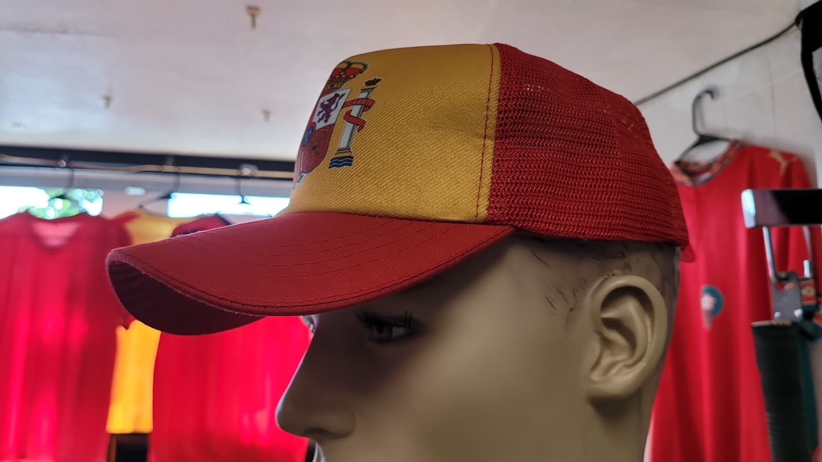 Spain National Team Trucker Baseball Cap | Spain Flag Adjustable Snapback Hat | Red & Yellow Soccer Fan Cap JR SPORTING GOODS INC