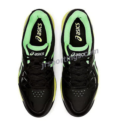 ASICS Gel Peake Cricket Rubber Shoes – Black & Lime | High Grip & GEL Cushioning