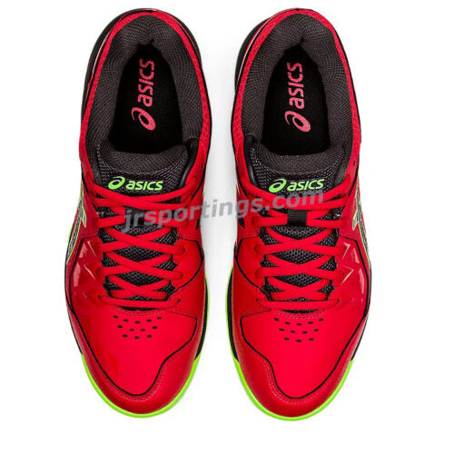 ASICS Gel Peake Cricket Rubber Shoes – Red & Graphite Grey | Lightweight Grip & Comfort
