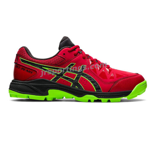 ASICS Gel Peake Cricket Rubber Shoes – Red & Graphite Grey | Lightweight Grip & Comfort