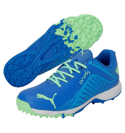 PUMA 22 FH VK Bluemazing/Elektro Green Cricket Rubber Shoes – High Performance Cricket Footwear JR SPORTING GOODS INC