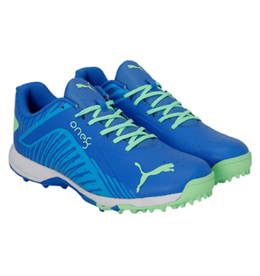 PUMA 22 FH VK Bluemazing/Elektro Green Cricket Rubber Shoes – High Performance Cricket Footwear JR SPORTING GOODS INC