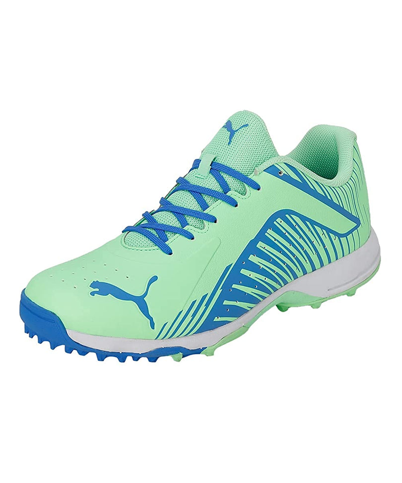 PUMA 22 FH Elektro Green/Bluemazing/White Cricket Rubber Shoes – Lightweight Performance Footwear JR SPORTING GOODS INC