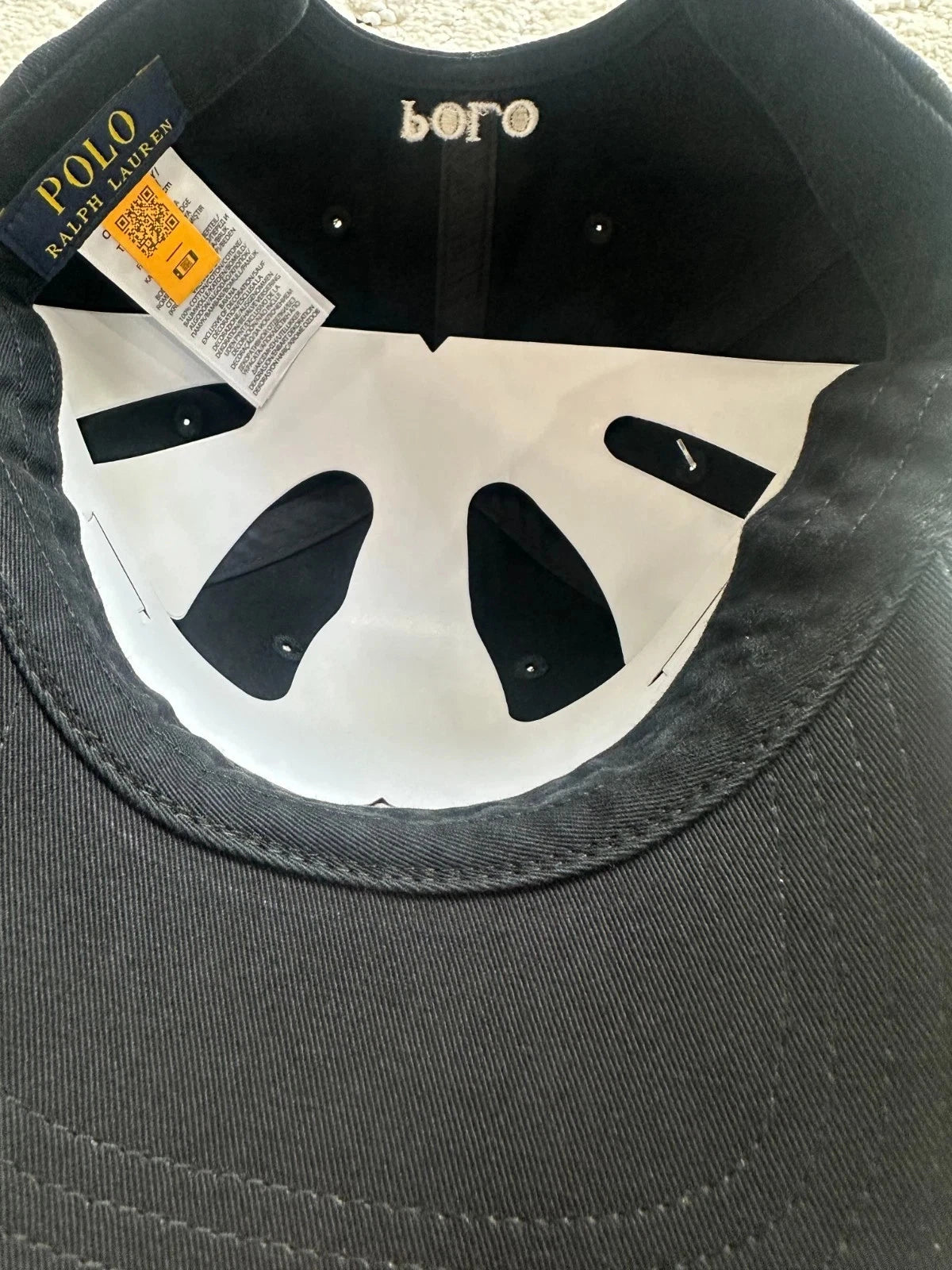 Polo Ralph Lauren Classic Sport Cap Black White Unisex Adjustable Baseball Hat JR SPORTING GOODS INC