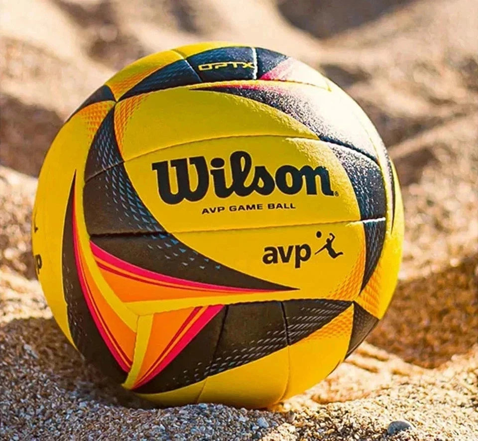Wilson AVP OPTX Official Beach Volleyball Tour Match Game Ball - Black/Yellow JR SPORTING GOODS INC