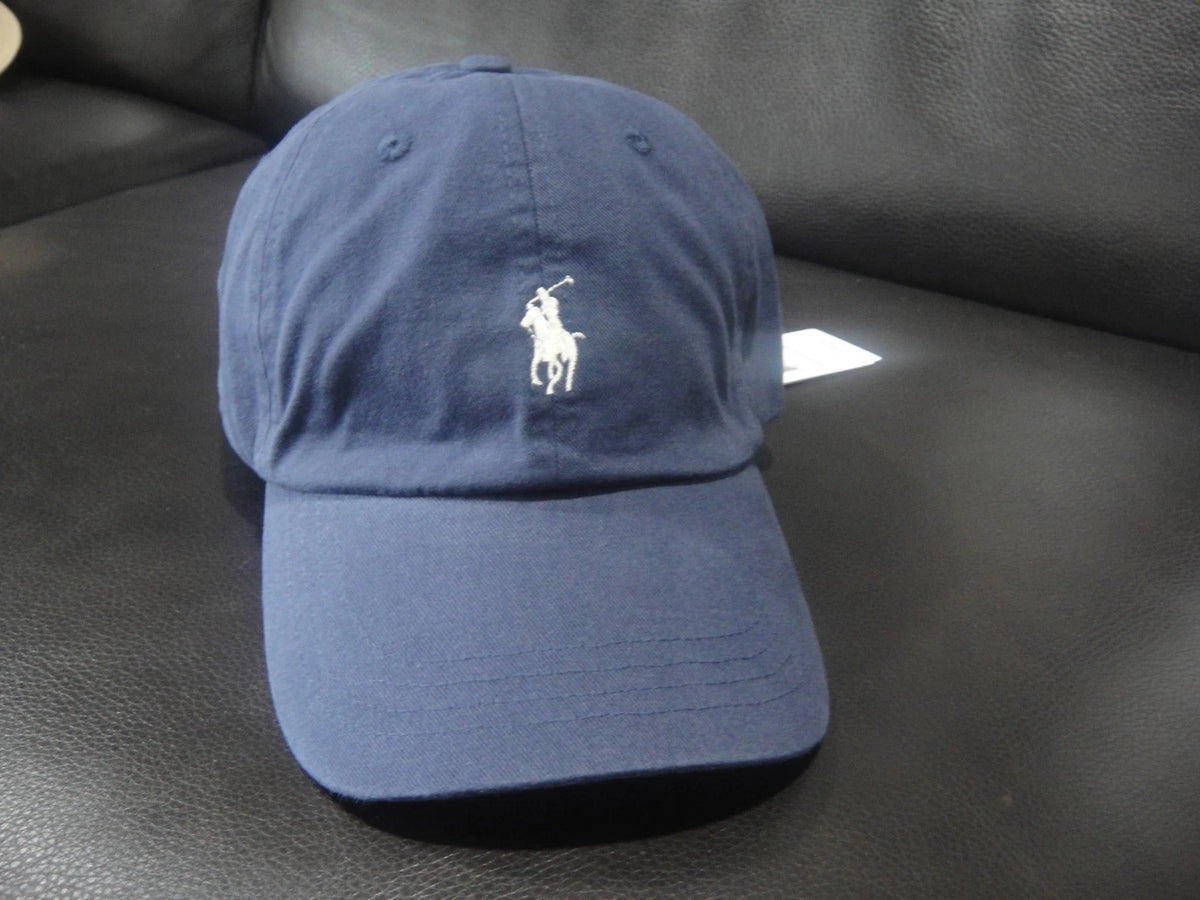 Polo Ralph Lauren Navy Blue Adjustable Cotton Chino Baseball Cap – One Size JR SPORTING GOODS INC