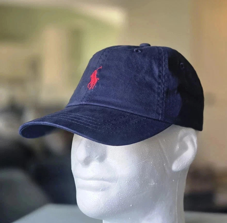 Polo Ralph Lauren Men's Cotton Chino Adjustable Ball Cap – Navy Blue JR SPORTING GOODS INC