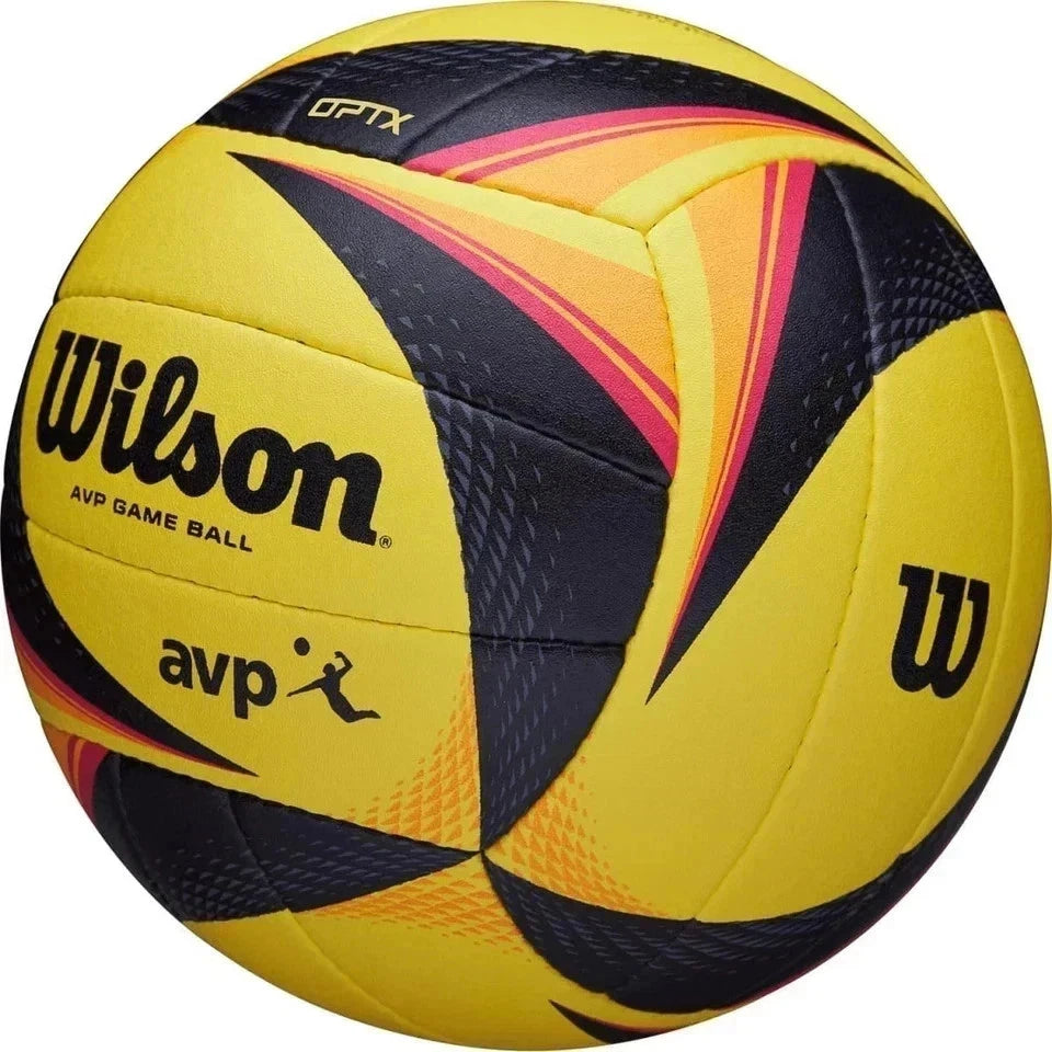 Wilson AVP OPTX Official Beach Volleyball Tour Match Game Ball - Black/Yellow JR SPORTING GOODS INC