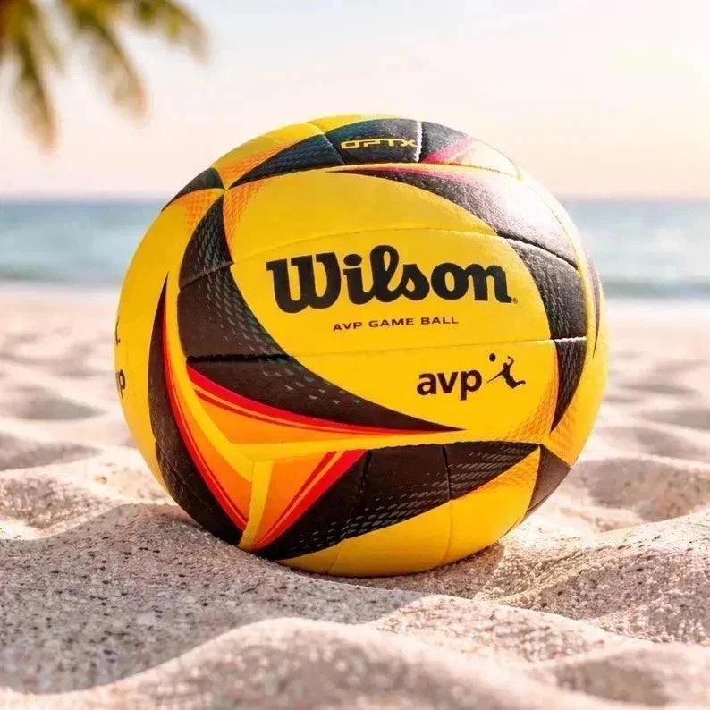 Wilson AVP OPTX Official Beach Volleyball Tour Match Game Ball - Black/Yellow JR SPORTING GOODS INC